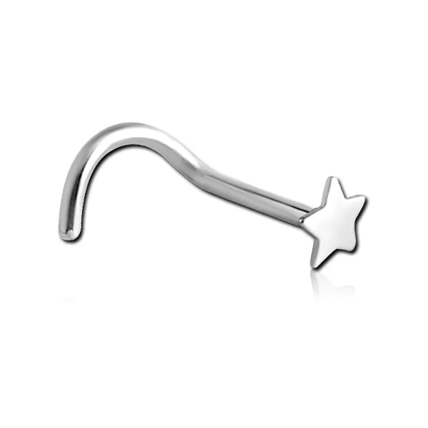 Star Stainless Nostril Screw Tulsa Body Jewelry Earrings