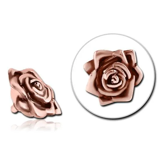 Tulsa Body Jewelry 14g Rose Rose Gold End Earrings