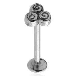Tulsa Body Jewelry Bracelets 16g Triskele Stainless Labret