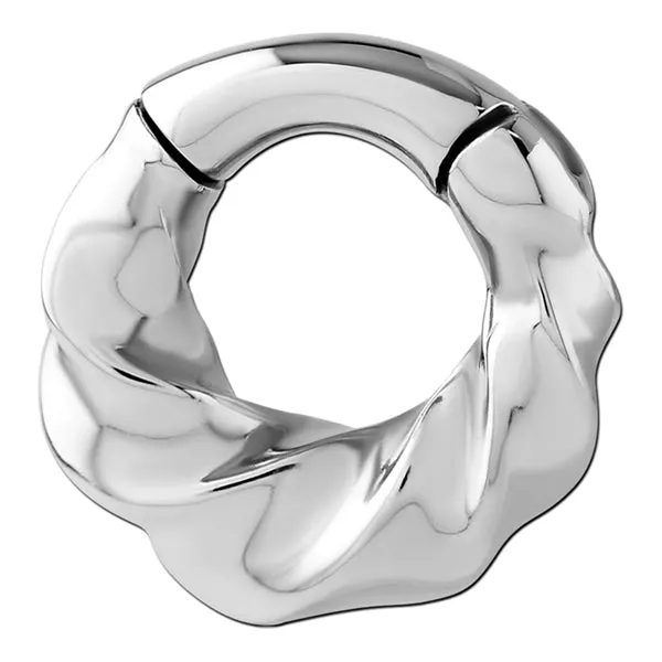 Tulsa Body Jewelry Bracelets 6g Twisted Stainless Hinged Rings