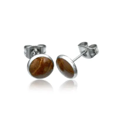 Tulsa Body Jewelry Earrings Teak Wood Stud Earrings