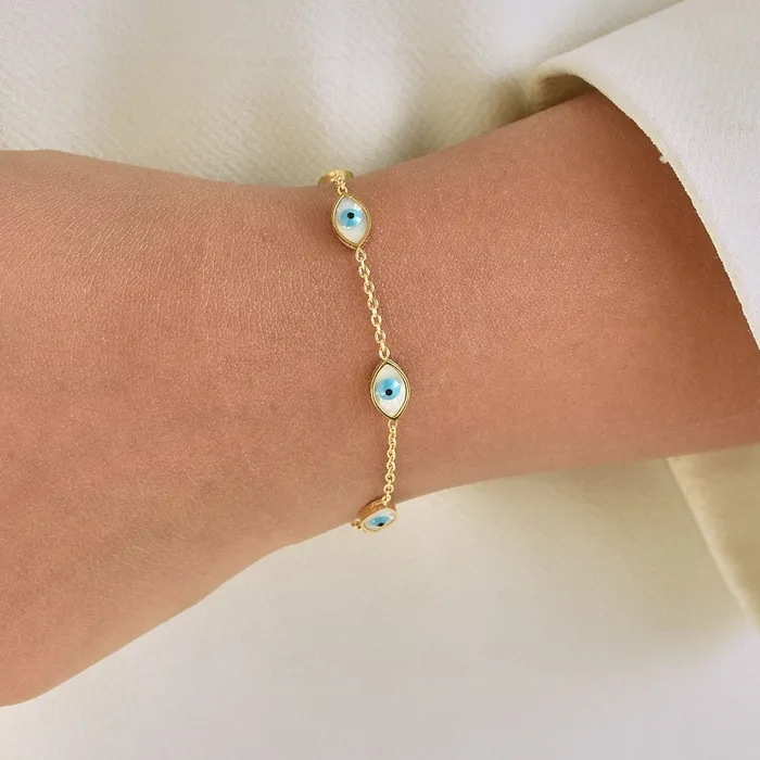 Upakarna Eye Shaped Evil Eye Bracelet Bracelets