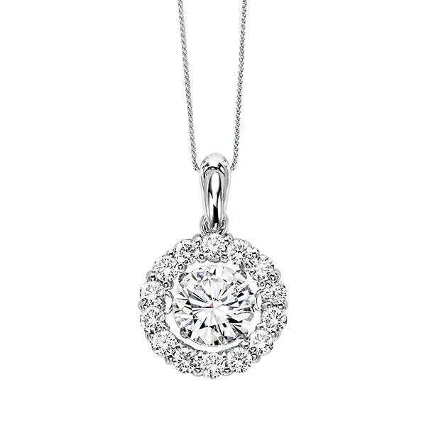 14K Diamond Rhythm of Love Pendant 050 CTW 025 Center CTW International Diamond Center Necklaces