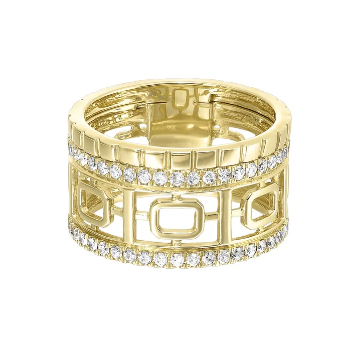 14K Yellow Gold 2 Channel Diamond Fashion Ring 063CTW Shop IDC estore Rings 14K Yellow Gold 2 Channel Diamond Fashion Ring 063CTW Shop IDC estore Rings