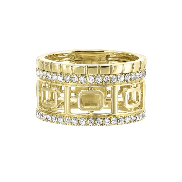 14K Yellow Gold 2 Channel Diamond Fashion Ring 063CTW Shop IDC estore Rings 14K Yellow Gold 2 Channel Diamond Fashion Ring 063CTW Shop IDC estore Rings