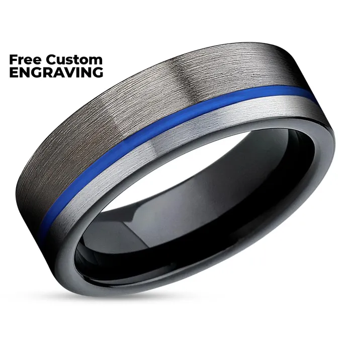 Black Tungsten Ring Black Wedding Ring Tungsten Wedding Ring Gunmetal Ring Clean Casting Jewelry Rings