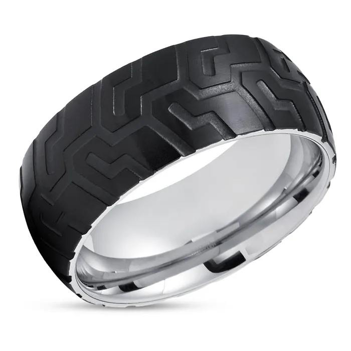 Black Wedding Ring Silver Wedding Ring Tungsten Wedding Ring Tire Ring Comfort Fit Clean Casting Jewelry Rings Black Wedding Ring Silver Wedding Ring Tungsten Wedding Ring Tire Ring Comfort Fit Clean Casting Jewelry Rings