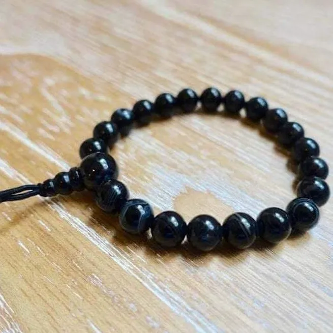 Bracelets Magic Crystals Black Agate Stone Bead Bracelet