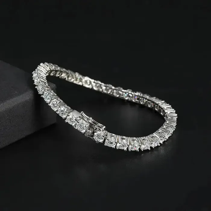 Bracelets Moissanite Engagement Rings Jewelry Luxus Moissanite 18K GOLD PLATED SILVER 5MM MOISSANITE TENNIS BRACELET 17CTW Bracelets Moissanite Engagement Rings Jewelry Luxus Moissanite 18K GOLD PLATED SILVER 5MM MOISSANITE TENNIS BRACELET 17CTW