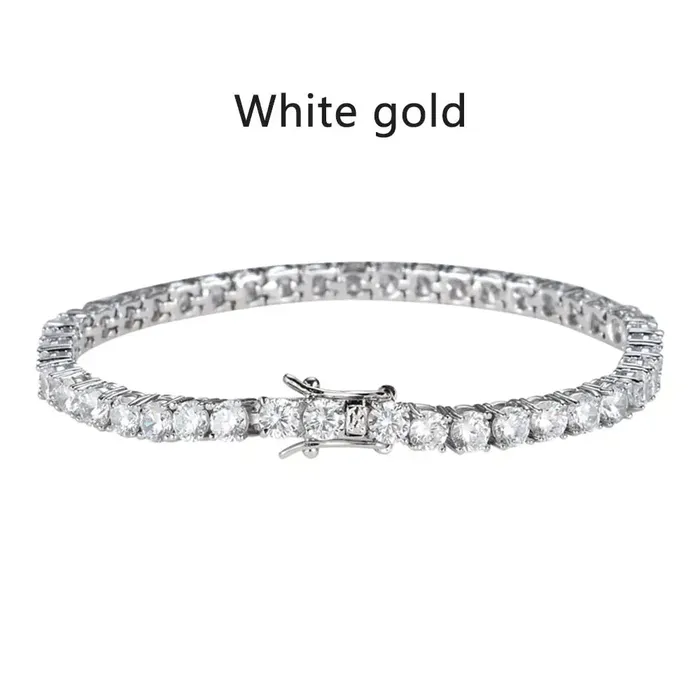 Bracelets Moissanite Engagement Rings Jewelry Luxus Moissanite 18K GOLD PLATED SILVER 5MM MOISSANITE TENNIS BRACELET 17CTW