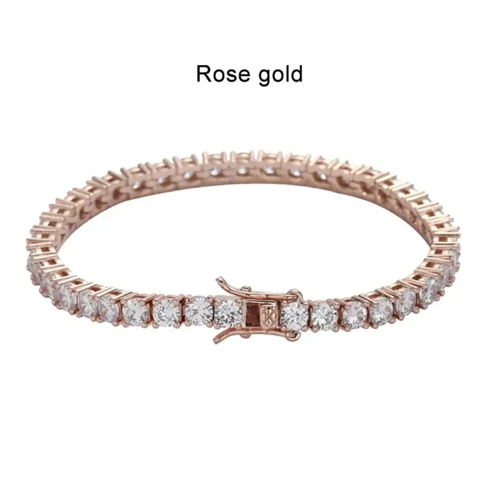 Bracelets Moissanite Engagement Rings Jewelry Luxus Moissanite 18K GOLD PLATED SILVER 5MM MOISSANITE TENNIS BRACELET 17CTW