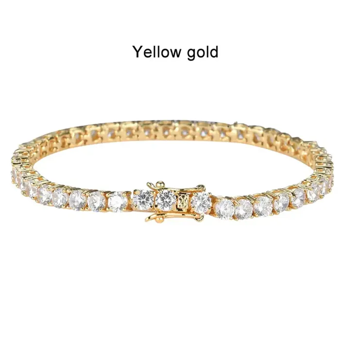 Bracelets Moissanite Engagement Rings Jewelry Luxus Moissanite 18K GOLD PLATED SILVER 5MM MOISSANITE TENNIS BRACELET 17CTW