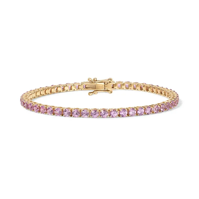Bracelets SG Fine Pink Sapphire Tennis Bracelet