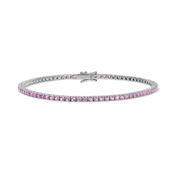 Bracelets SG Fine Pink Sapphire Tennis Bracelet
