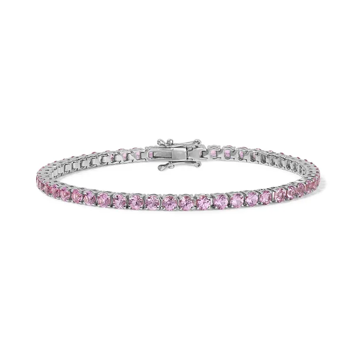 Bracelets SG Fine Pink Sapphire Tennis Bracelet