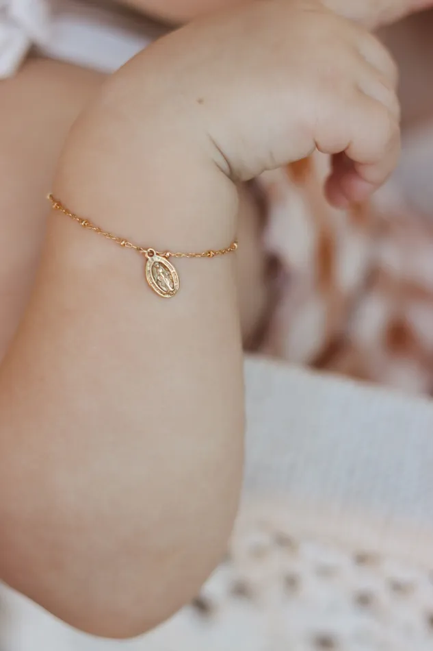 Bracelets The Little Catholic Miraculous Medal Bracelet Set Mommy and Me