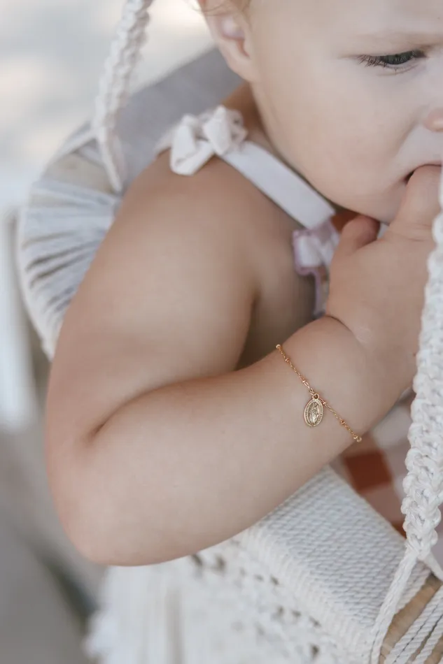 Bracelets The Little Catholic Miraculous Medal Bracelet Set Mommy and Me