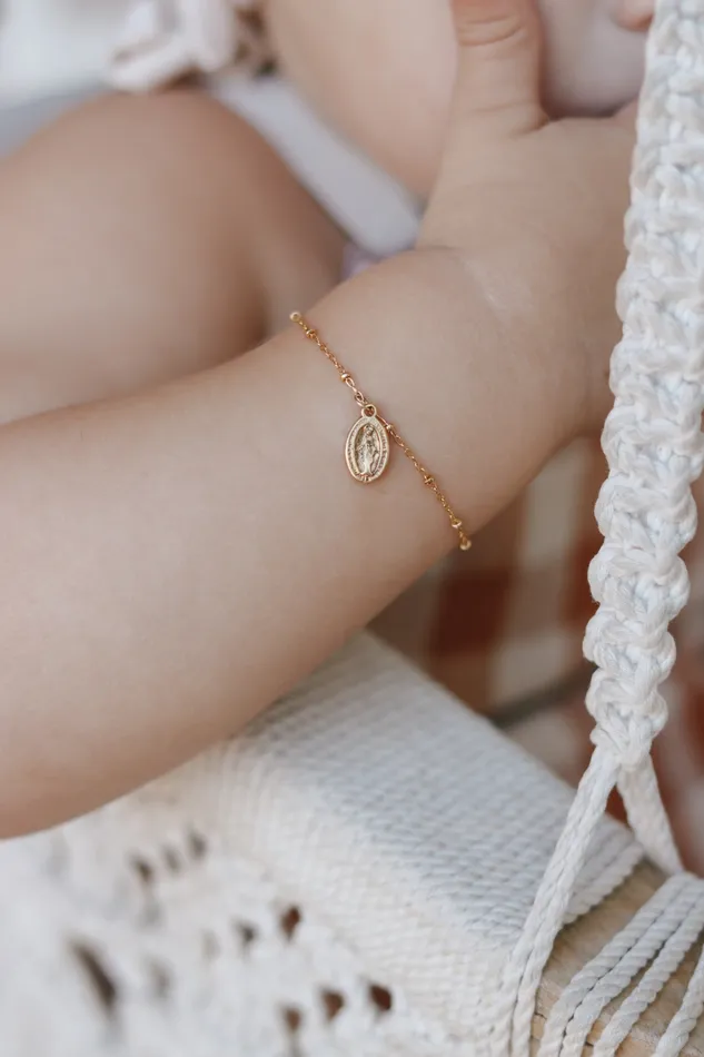 Bracelets The Little Catholic Miraculous Medal Bracelet Set Mommy and Me