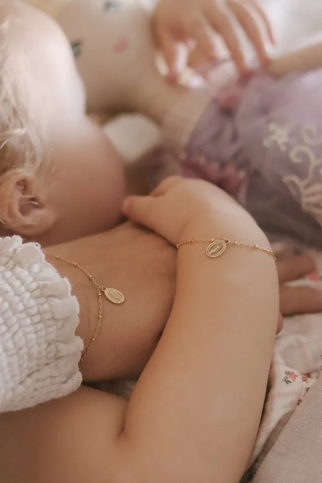 Bracelets The Little Catholic Miraculous Medal Bracelet Set Mommy and Me