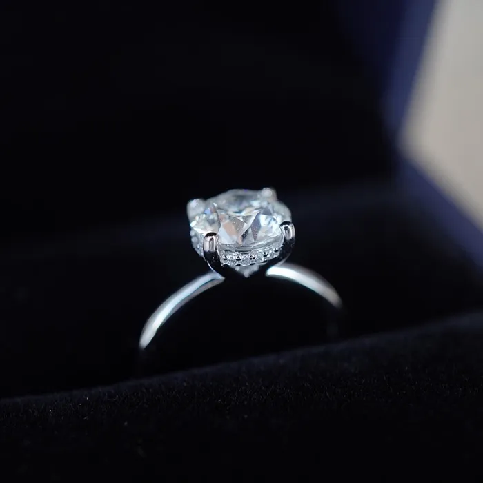 Carat Co Rings Round Solitaire Diamond Gallery Engagement Ring