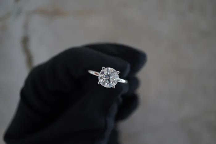 Carat Co Rings Round Solitaire Diamond Gallery Engagement Ring