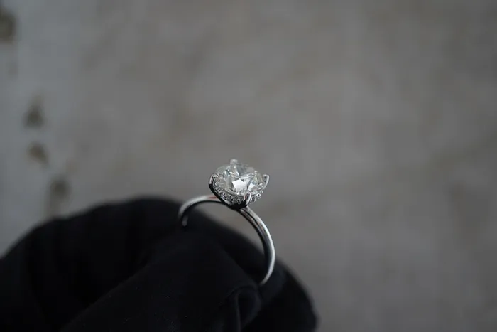 Carat Co Rings Round Solitaire Diamond Gallery Engagement Ring