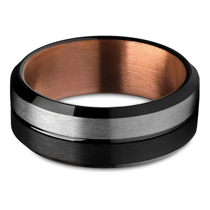 Clean Casting Jewelry Rings Black Wedding Ring Espresso Wedding Ring Black Tungsten Ring Wedding Band