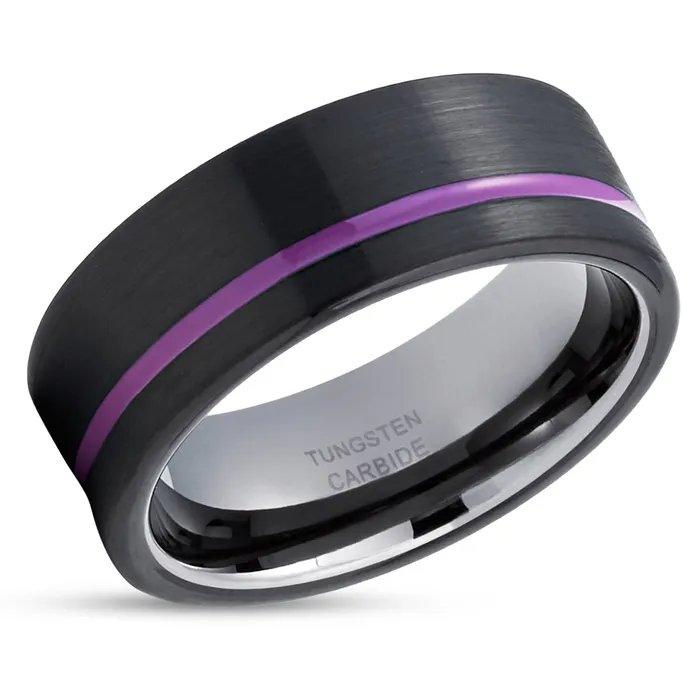Clean Casting Jewelry Rings Purple Tungsten Wedding Ring Black Tungsten Ring Gunmetal Tungsten Ring Purple Ring Clean Casting Jewelry Rings Purple Tungsten Wedding Ring Black Tungsten Ring Gunmetal Tungsten Ring Purple Ring