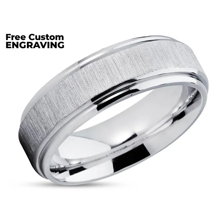 Clean Casting Jewelry Rings Titanium Wedding Band White Titanium Titanium Wedding Ring Wedding Ring
