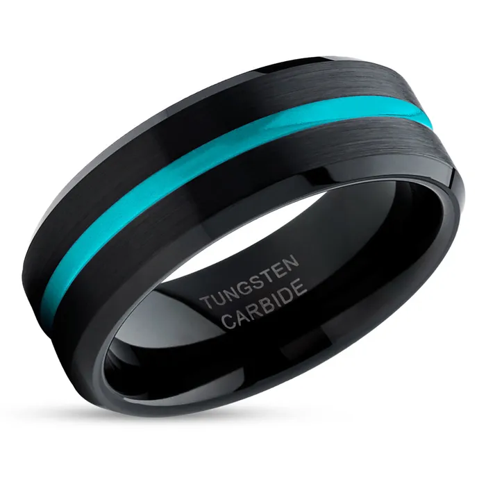 Clean Casting Jewelry Rings Turquoise Wedding Ring Black Tungsten Ring Tungsten Wedding Band Black Ring Clean Casting Jewelry Rings Turquoise Wedding Ring Black Tungsten Ring Tungsten Wedding Band Black Ring
