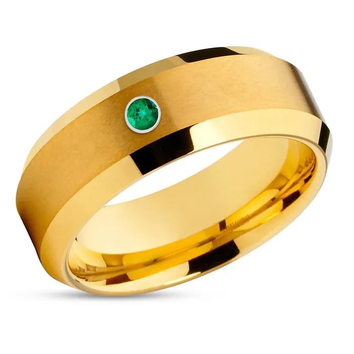 Clean Casting Jewelry Rings Yellow Gold Tungsten Wedding Ring Emerald Wedding Ring Tungsten Carbide Clean Casting Jewelry Rings Yellow Gold Tungsten Wedding Ring Emerald Wedding Ring Tungsten Carbide