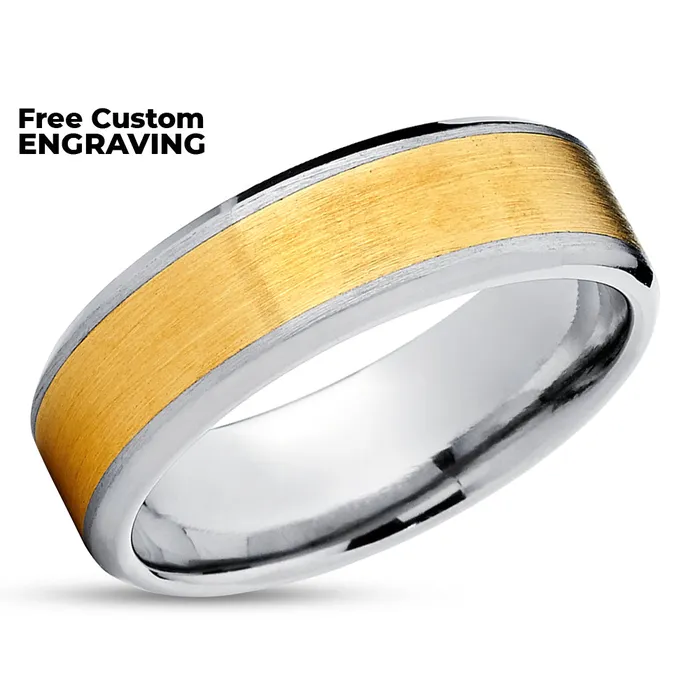 Clean Casting Jewelry Rings Yellow Gold Wedding Band 14k Yellow Gold Ring Titanium Ring Anniversary Ring Engagement