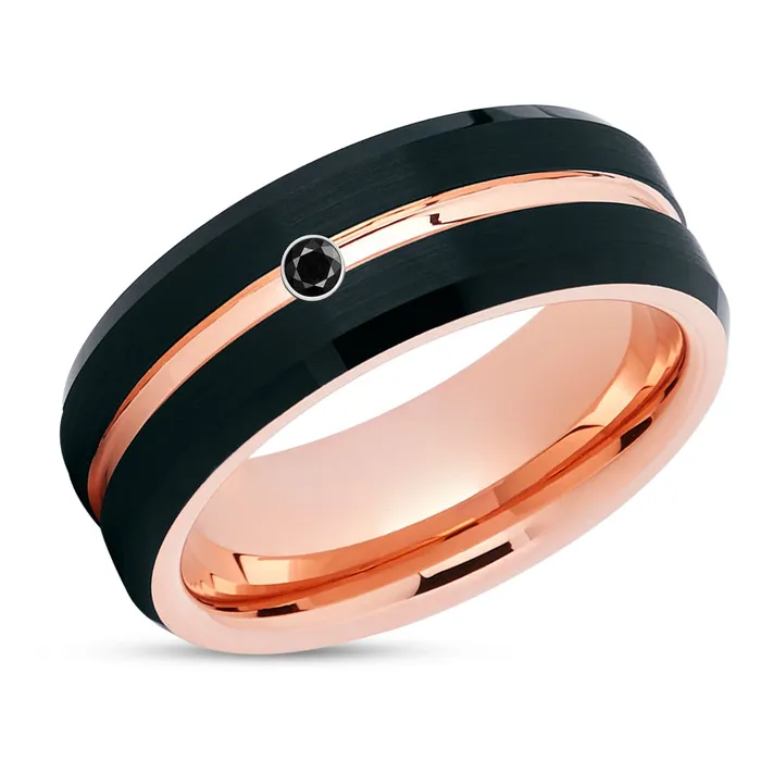 Clean Casting Jewelry Rose Gold Wedding Ring Black Diamond Ring Tungsten Carbide Ring Black Ring Rings Clean Casting Jewelry Rose Gold Wedding Ring Black Diamond Ring Tungsten Carbide Ring Black Ring Rings