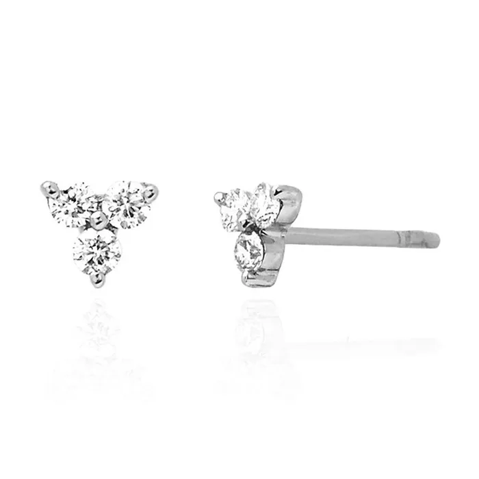 Diamond Trio Stud Earring EF Collection Earrings