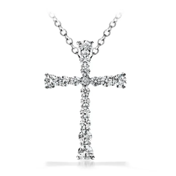 Divine Journey Cross Diamond Pendant Hearts on Fire Necklaces