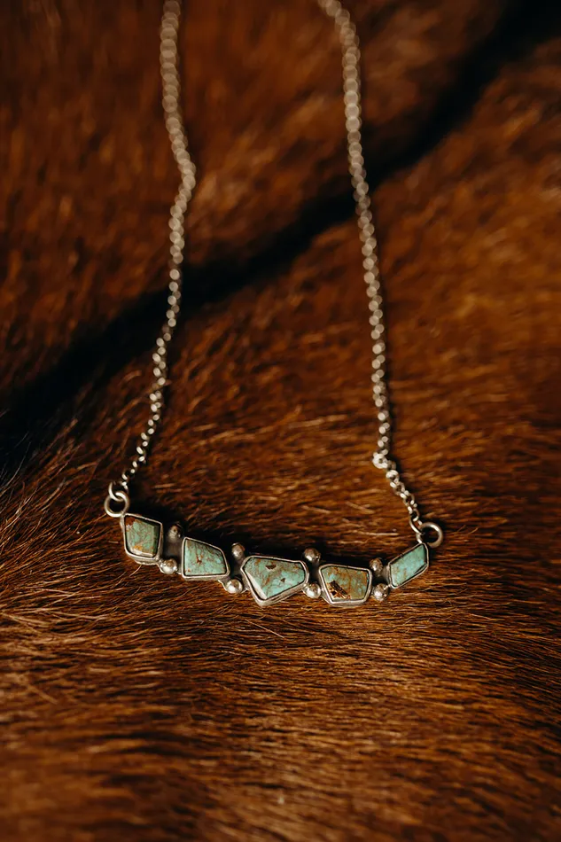 Durango Turquoise Nugget Necklace Al Zuni Global Jewelry Necklaces