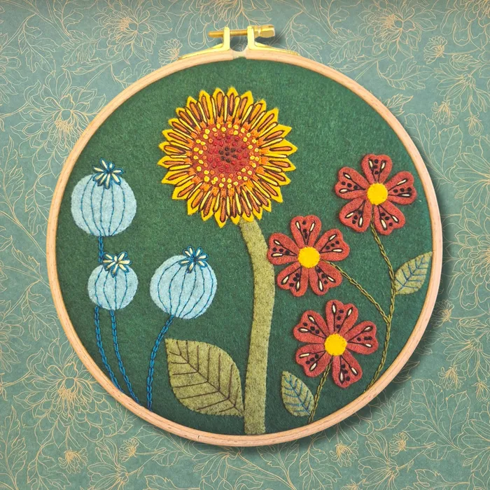Earrings Botanical Appliqu Hoop Craft Kit English Corinne Lapierre Limited