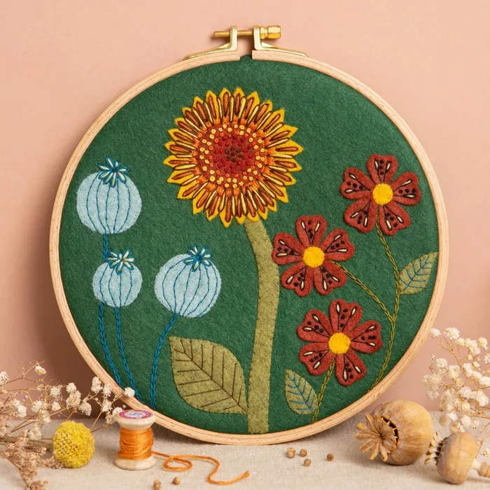 Earrings Botanical Appliqu Hoop Craft Kit English Corinne Lapierre Limited