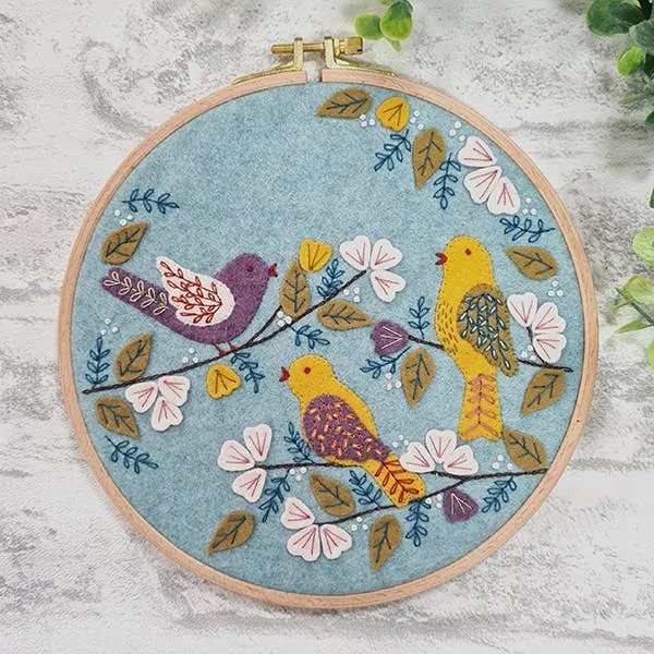 Earrings Corinne Lapierre Limited Dawn Chorus Appliqu Hoop Craft Kit English