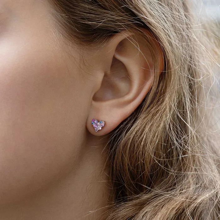 Earrings Design Jussi Louesalmi Keto Meadow earrings Pink Heart S