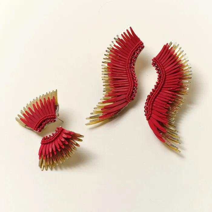 Earrings Mignonne Gavigan Mini Madeline Earrings Crimson Gold Earrings Mignonne Gavigan Mini Madeline Earrings Crimson Gold