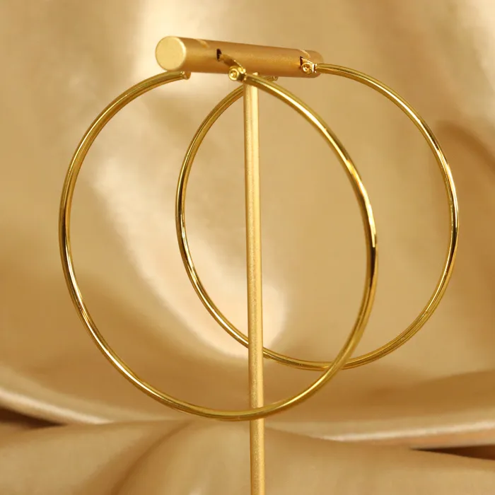 Earrings Omolola Jewellery Zainab 18ct gold plated Stainless steel Hoop Earrings