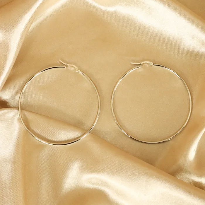Earrings Omolola Jewellery Zainab 18ct gold plated Stainless steel Hoop Earrings