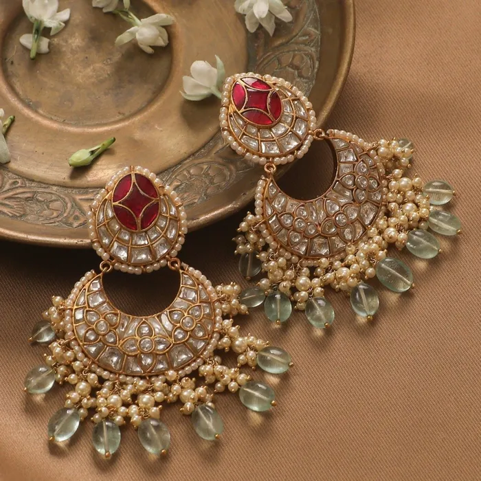 Earrings SILVER Satkriti Silver Chaandbali Earrings