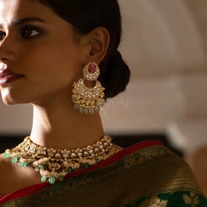 Earrings SILVER Satkriti Silver Chaandbali Earrings