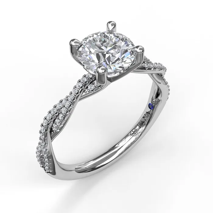 FANA Petite Twist Diamond Engagement Ring Setting International Diamond Center Rings FANA Petite Twist Diamond Engagement Ring Setting International Diamond Center Rings