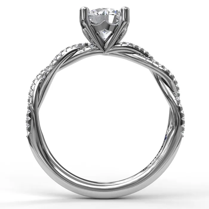 FANA Petite Twist Diamond Engagement Ring Setting International Diamond Center Rings