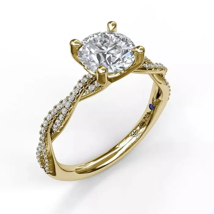 FANA Petite Twist Diamond Engagement Ring Setting International Diamond Center Rings