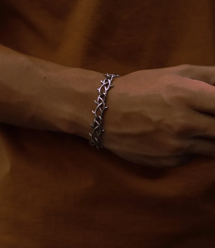 Fashion Jewelry by Yordy Bracelets Silver Barbwire Bracelet