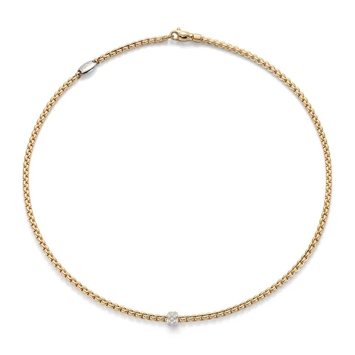 Fope EKA Mesh Diamond Necklace 019 CTW International Diamond Center Necklaces